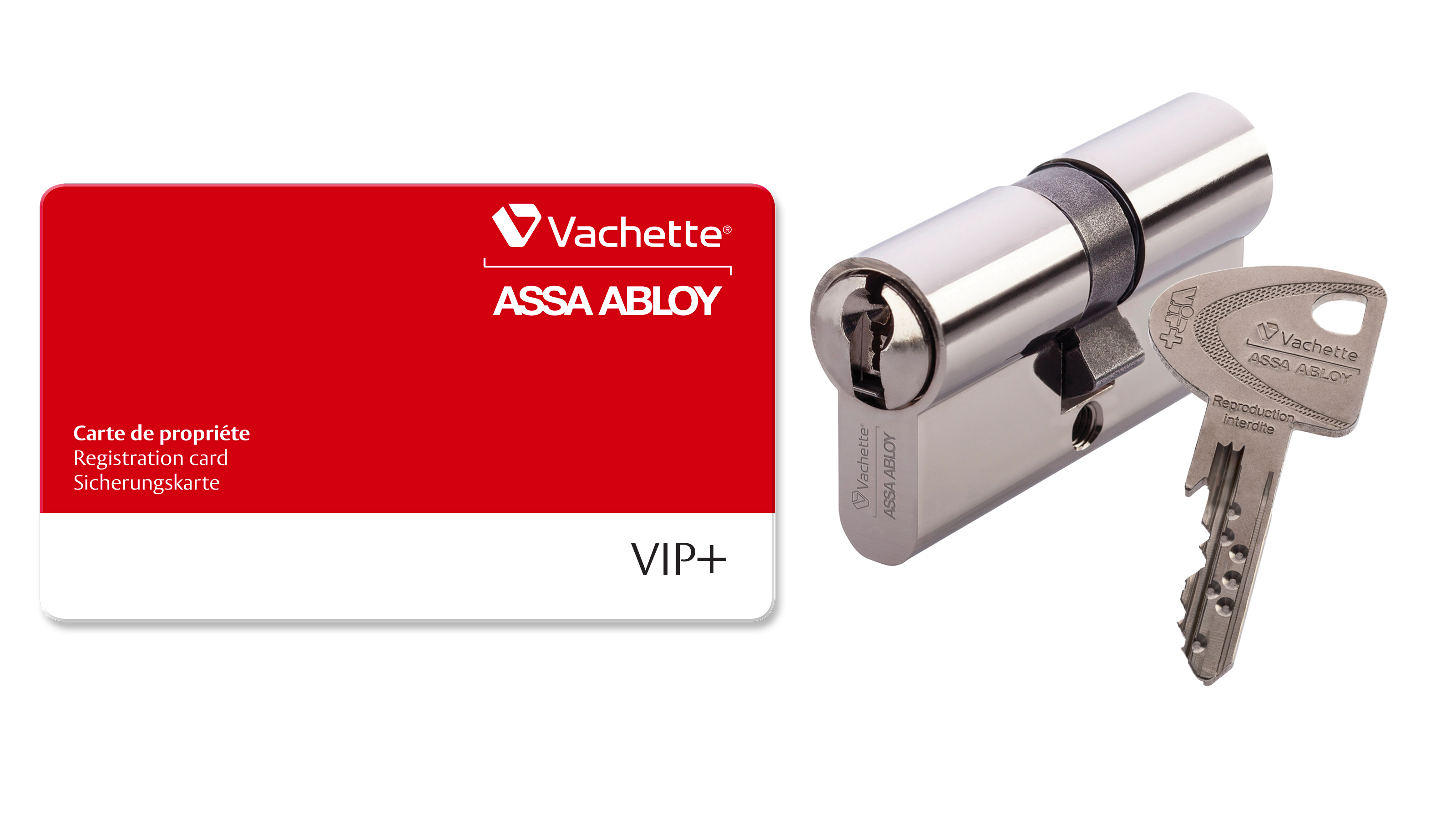 cylindre vip avec carte de propriété